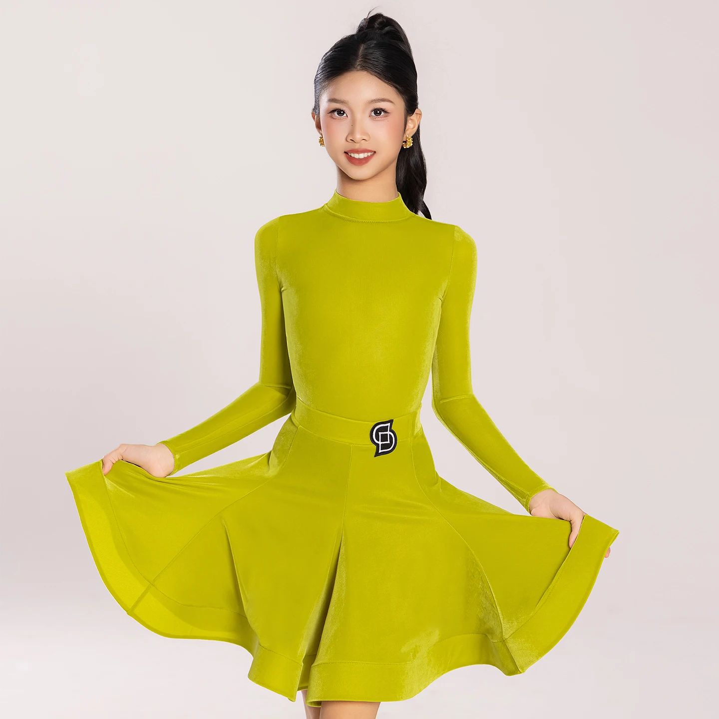 Sukienki profesjonalne do tańca towarzyskiego dla dziewcząt, nowy standard krajowy 2025, kostiumy do tańca latynoamerykańskiego, odzież taneczna dla dzieci, DW11111