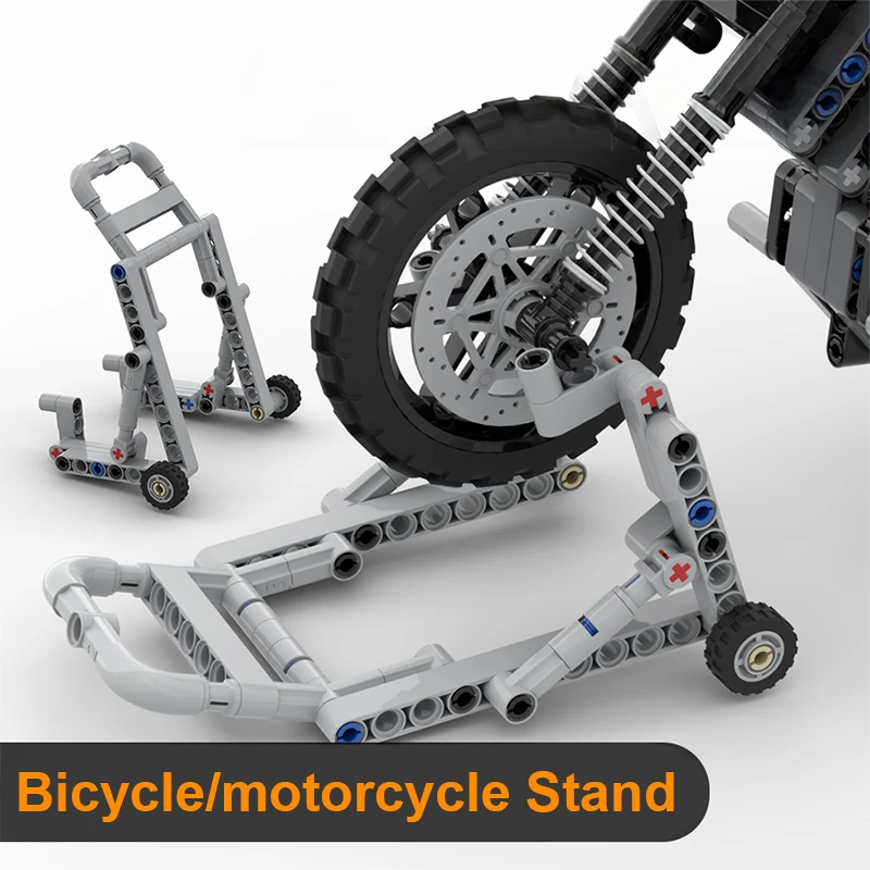 

Motorcycle Display Bicycle Stand Building Blocks Bicycle Model Display Fixed Shelf Loose Parts MOC Bricks Kid DIY Assembly Toys