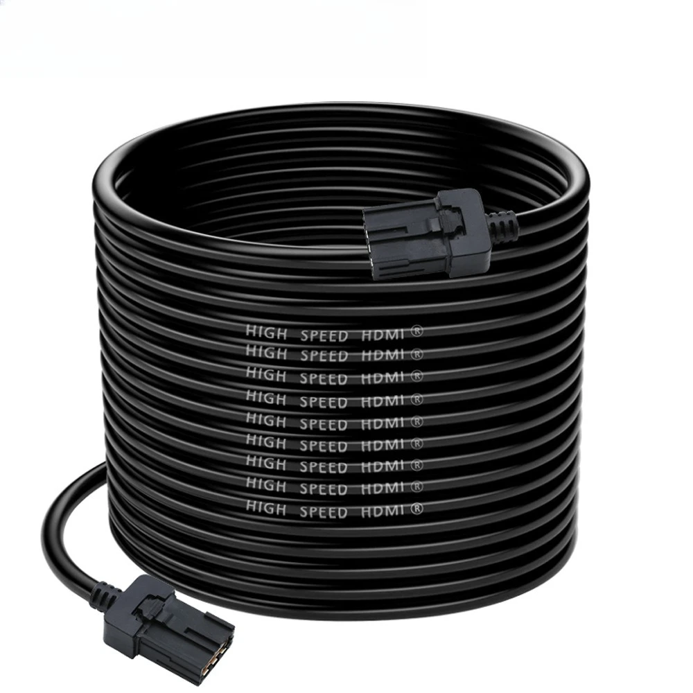 High definition HDMI E type M19P circular HDMI EM male black molded car 4K audio and video cable