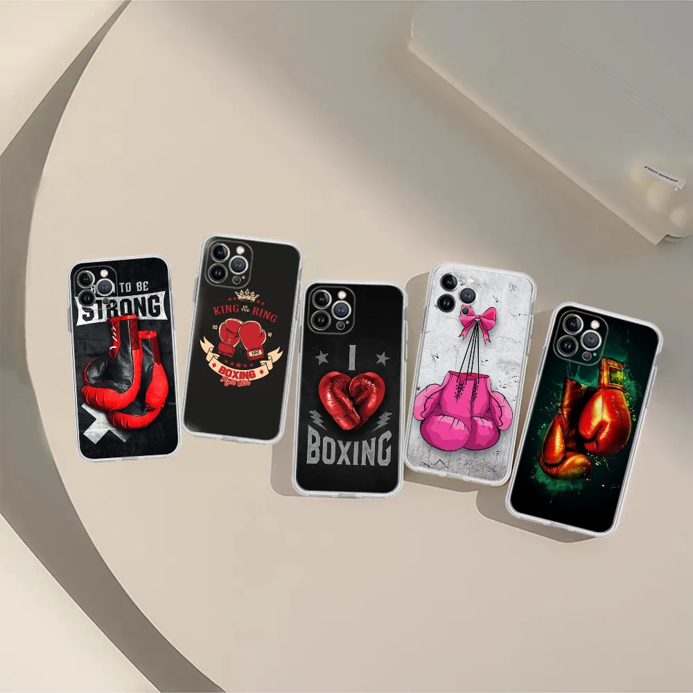 

Boxing Gloves Phone Case Silicone Soft for iphone 15 14 13 12 11 Pro Mini XS MAX 8 7 6 Plus X XS XR Cover