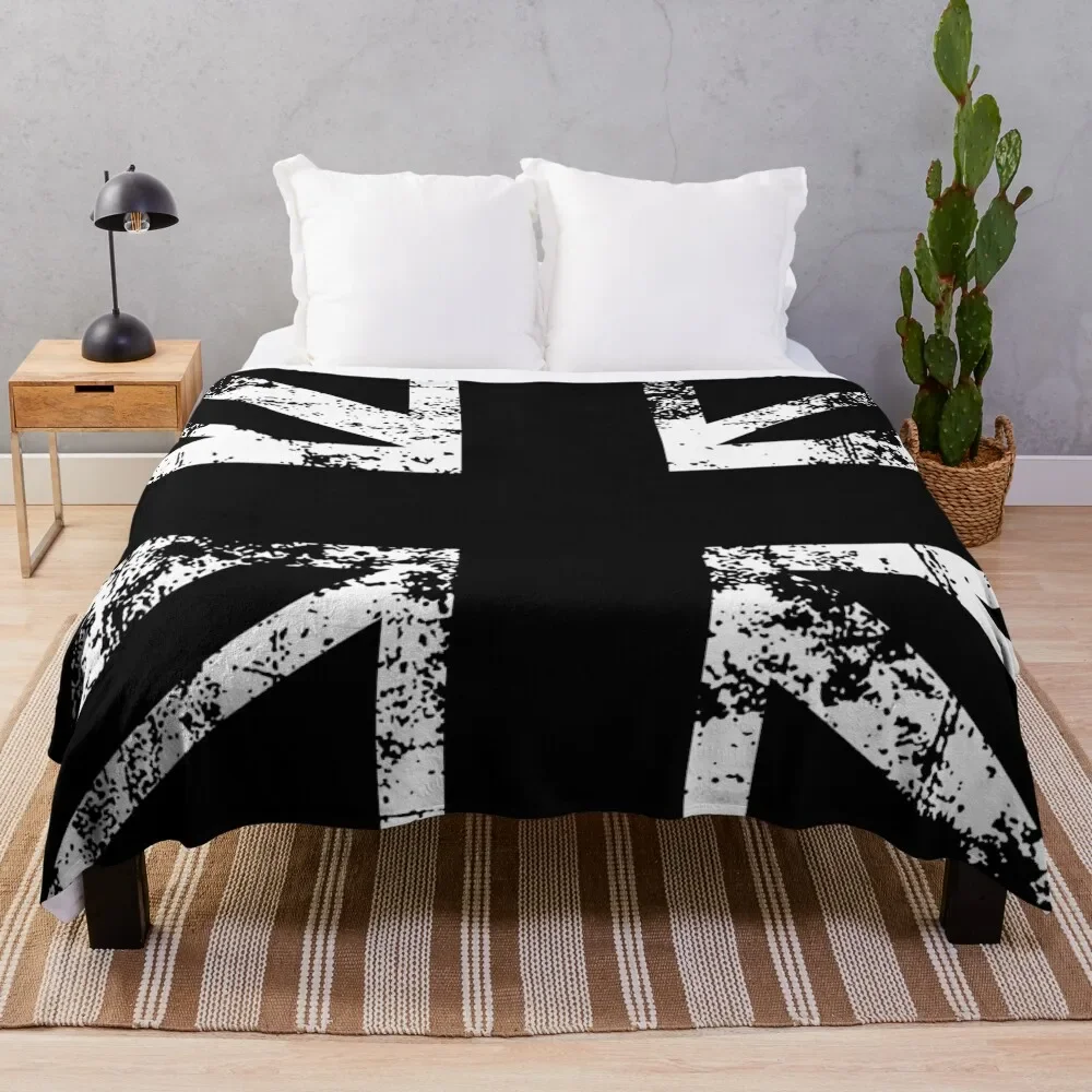 

United Kingdom Black Flag Throw Blanket Hairys Blankets For Sofas Sofa Throw Multi-Purpose Blankets