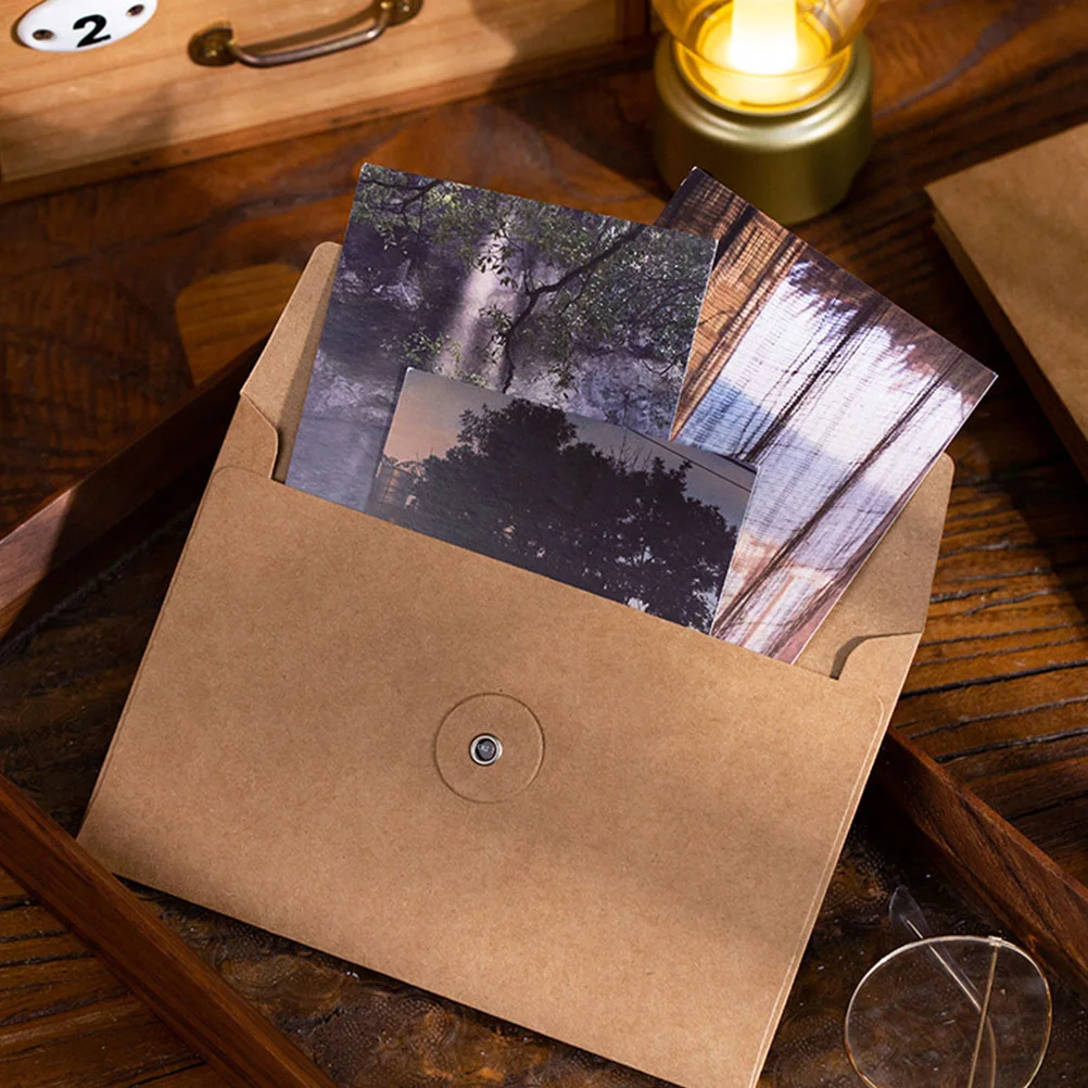 30Pcs Kraft Paper Envelopes Vintage Style Letter Organizers for Invitations Cards Multi Purpose Storage
