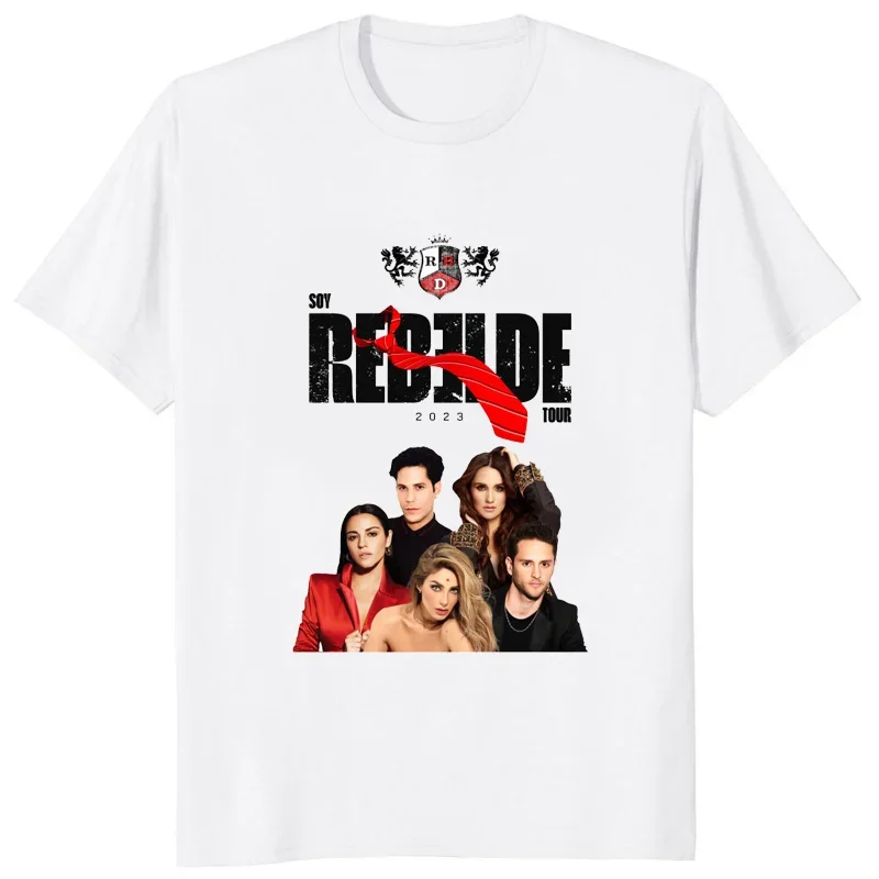 Rbd Rebelde Logo T-Shirt Hot Sale Hit The Internet Mexican TV T Shirt Novelty Graphic Printed Streetwear Hipster Loose Soft Tees