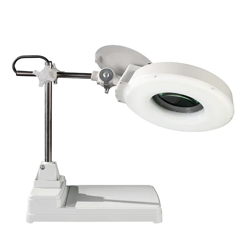 Special 360 degree rotatable 10 times high definition high power desktop lamp magnifying glass for electronic maintenance