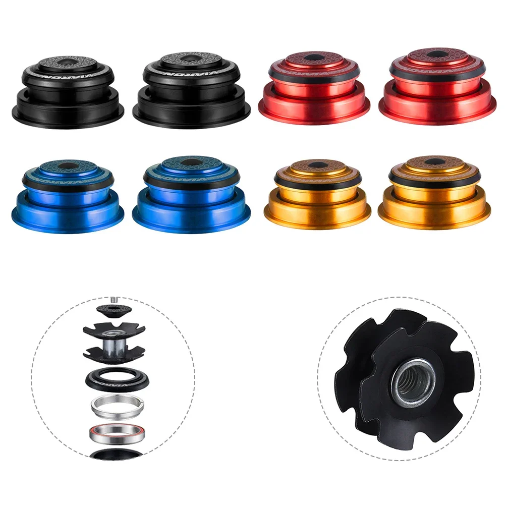 Bowl Set Bike Headset 44*55/44*56 Semi-hidden Aluminum Alloy+bearing Black/Red/Blue/Gold Lower Inner Diameter 55mm Brand New