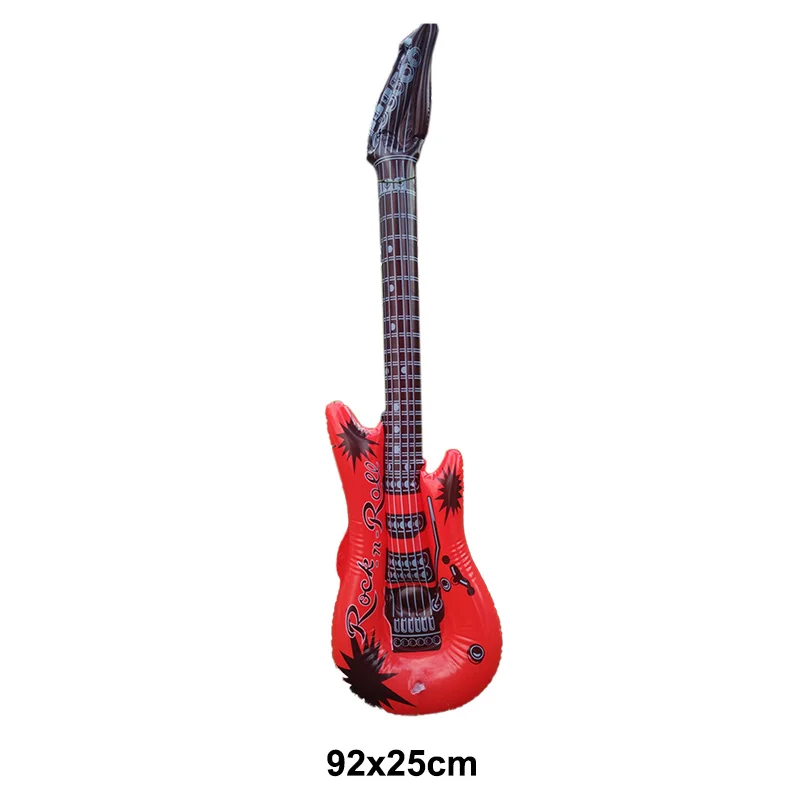 1/5/10Pcs Guitar Balloons Bass Ballon Band Inflated Toys For 80s 90s Party Decor Rapper Hip Hop Birthday Party Music Ballon Toy view 5