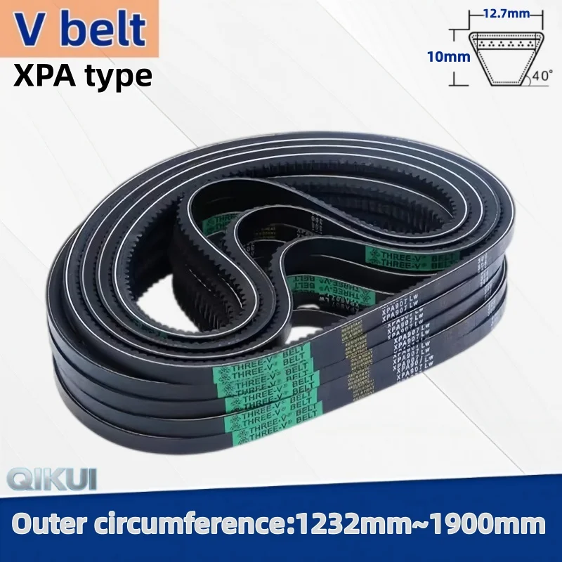 Type XPA Raw Edge Cogged V Belt Drive Toothed Conveyor Belts Rubber Transport Strap Quter circumference : 1232mm-1900mm