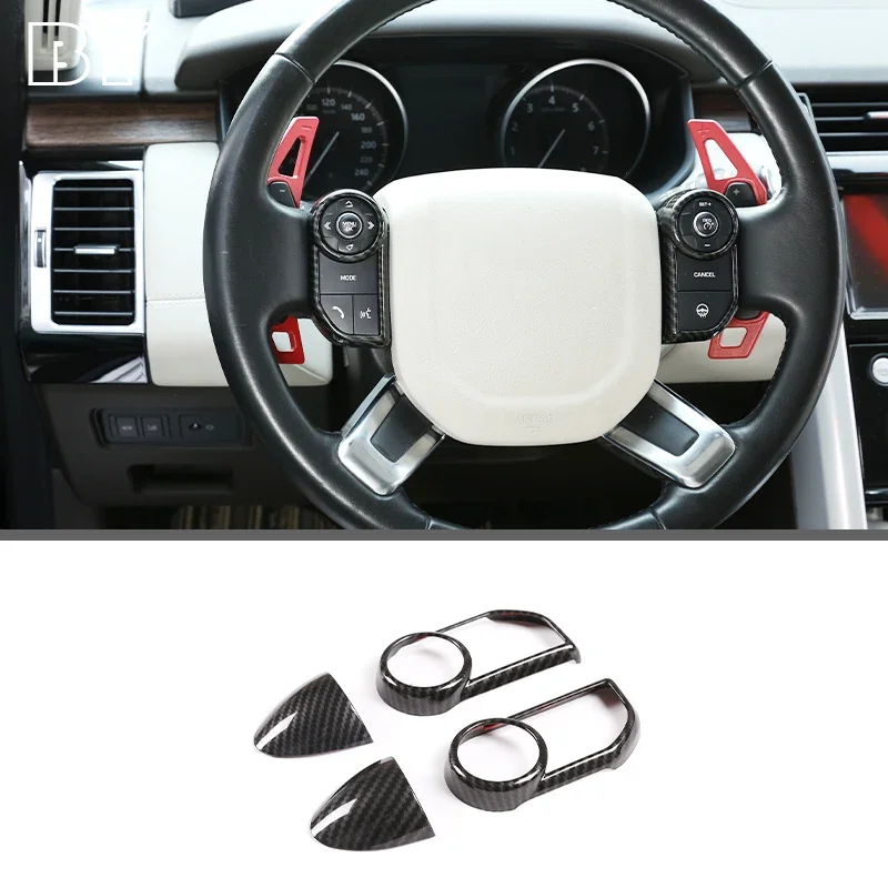 

Car Interior ABS Steering Wheel Button Cover Trim Accessories For Land Rover Range Rover Sport Vogue Evoque Discovery 5 2013-18
