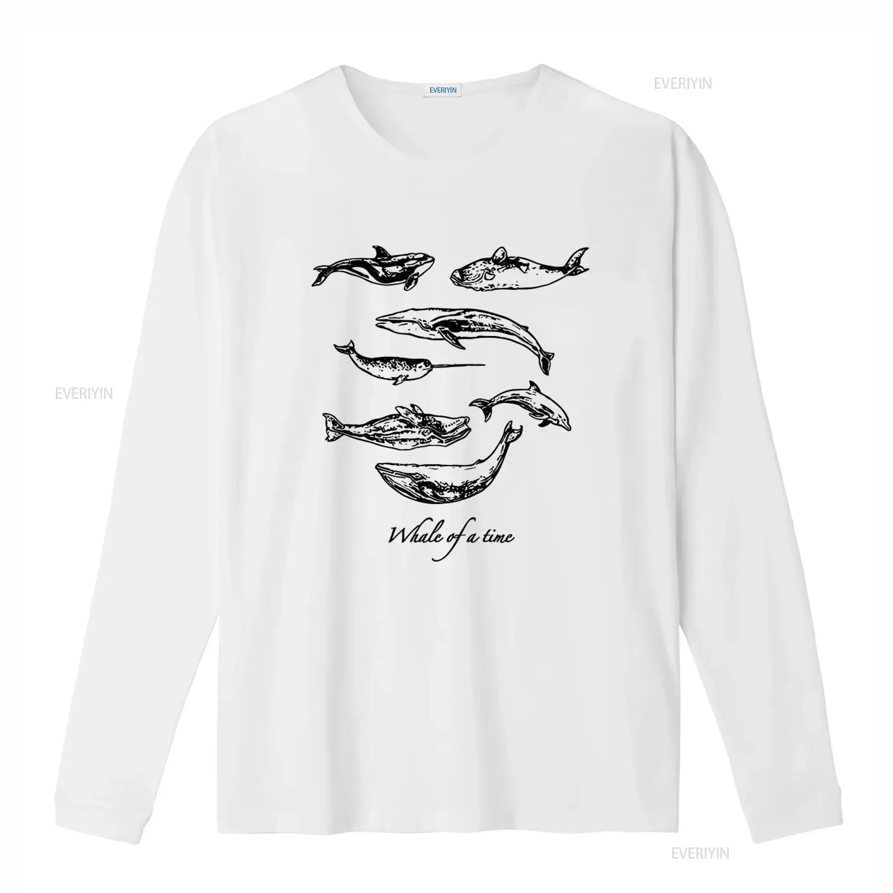 Whale Of A Time T Shirt 100 Pure Soft Pima Cotton Peta Vegan 0 Packaging Recycle Nature Dolphin Sea Design B127 vintage Washed