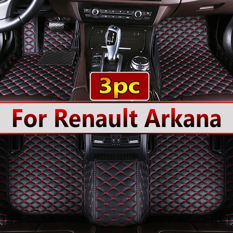 Custom Automotive Car Floor Mats For Renault Arkana 2019 2020 2021 2022 Auto Luxury Leather Men Women Car Mats Full Coverage