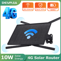 SHIWOJIA 4G SIM Card Solar Router 10W 20100mAh Battery with Sim Card Slot IP66 Waterproof Outdoor for Trail Camera Security Cam