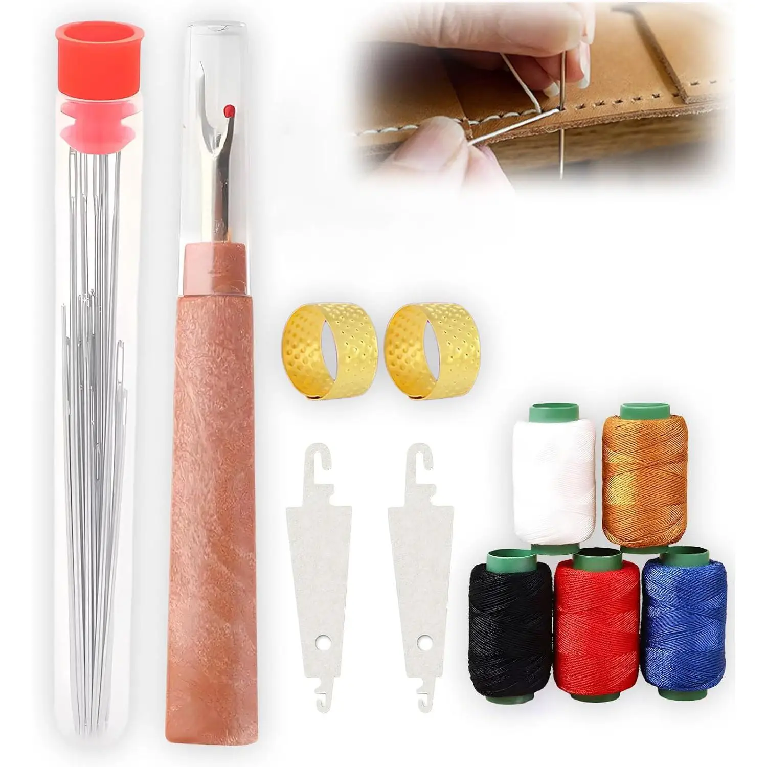 34 piece set sewing needle rewinder DIY threading and rewinding double head tool