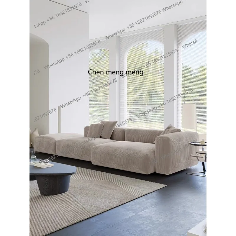 B73 Removable and washable corduroy tofu sofa free combination sofa module straight combination