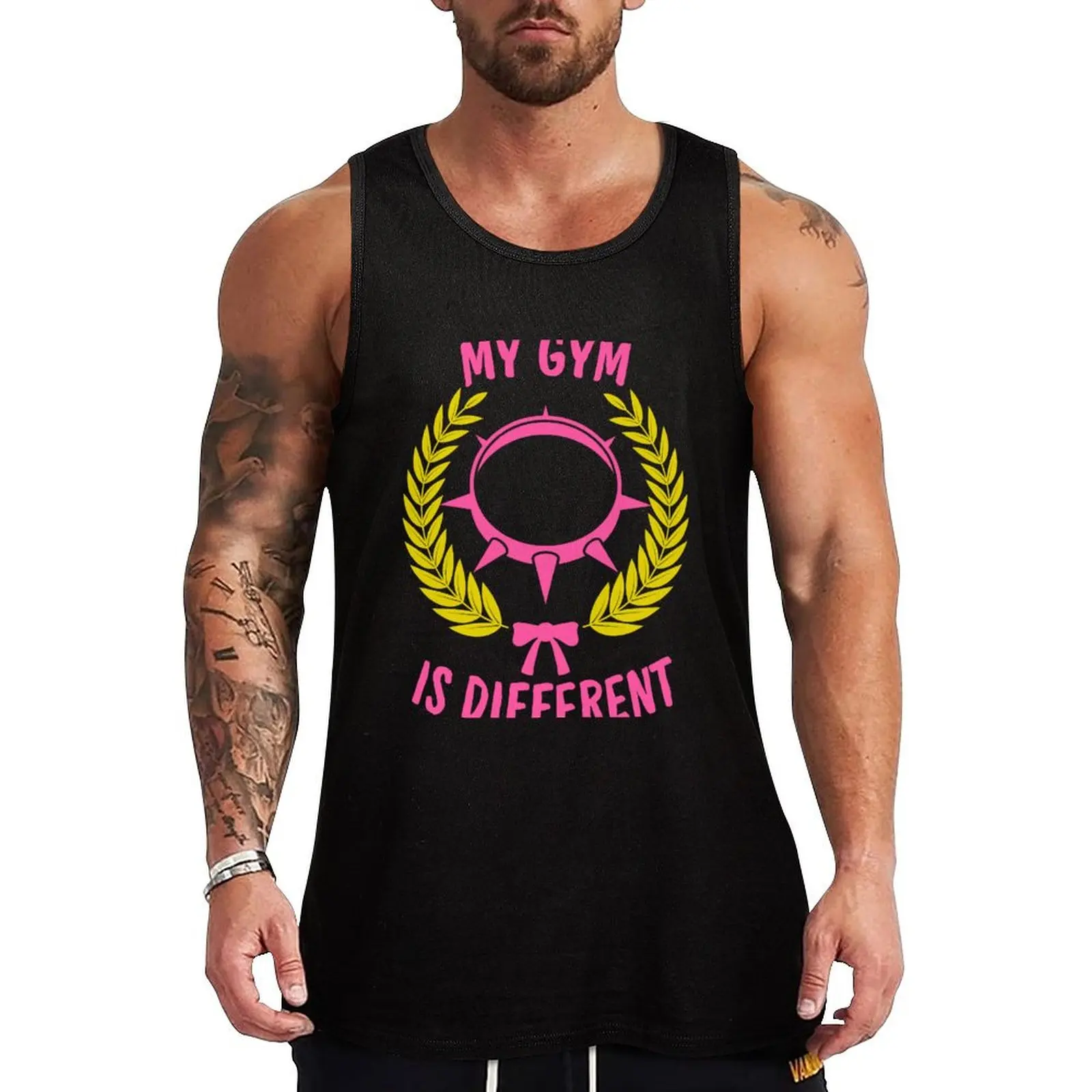 

Майка My Gym is Different Collar Pink Sissy Femboy, свободного кроя, повседневная, дышащая, для ежедневной носки
