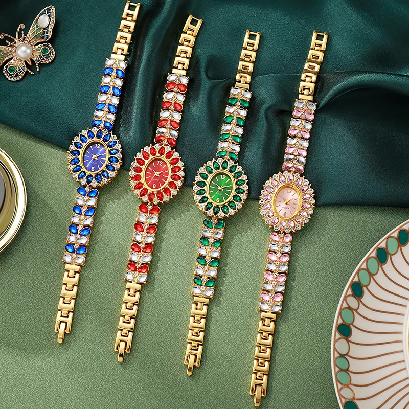 

Роскошные женские часы со стразами, модный браслет с ремешком, женские кварцевые наручные часы для девочек, Reloj Mujer