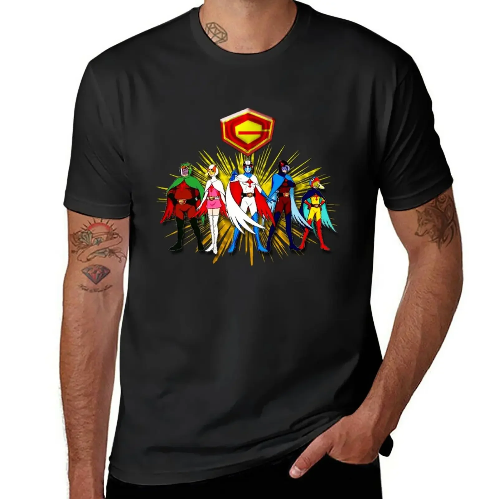 

The whole Battle Of The Planets Gatchaman Team T-Shirt customizeds plus size tops men graphic t shirts