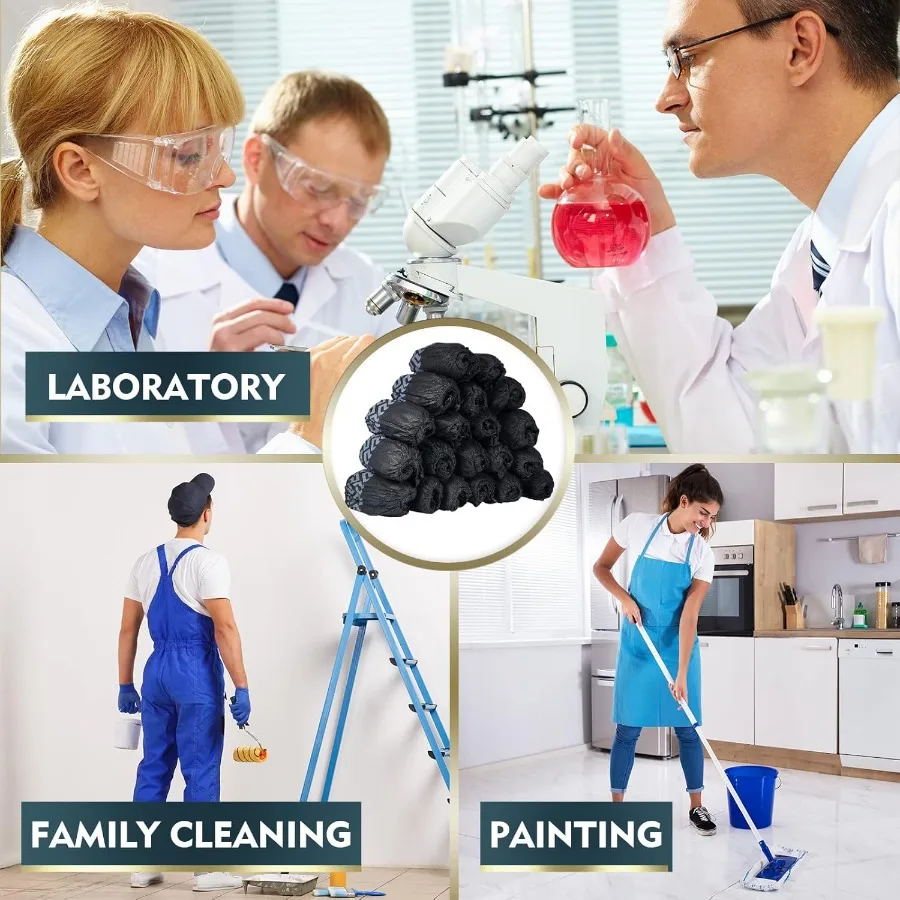 300 упаковок одноразовых бахил, нескользящие пинетки для больших ног для использования в помещении, защита пола и ковров в строительстве и обслуживании