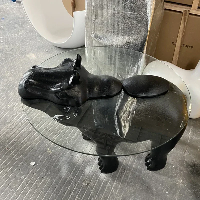 

~Y Креативная индивидуальная мебель, художественное моделирование животных, журнальный столик, скандинавский дизайнерский журнальный столик бегемота для гостиной