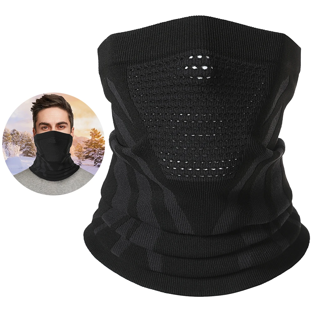 Hiking Breathable Mask Neck Gaiter Bicycle Cycling Scarf UV Protection Winter Outdoor Thickened Mask for Hiking Cycling Running