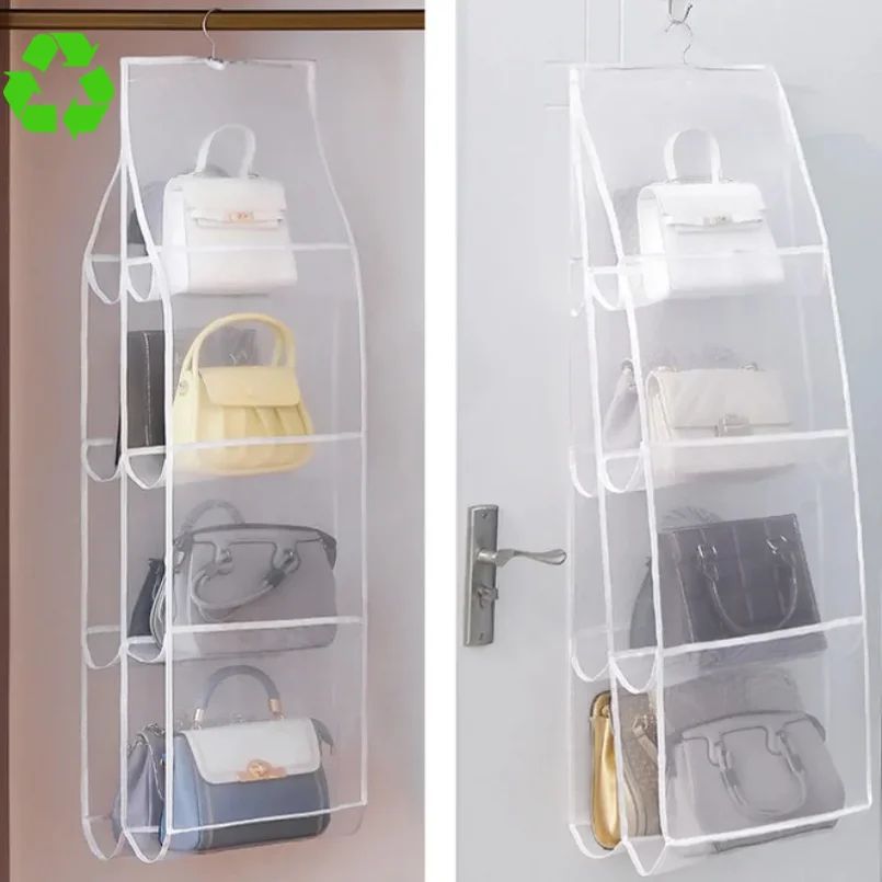 

1Pcs Hanging Type Storage Bags for Bag Organizer 3/4Layer Eco-Friendly Dust-Proof Transparent Bag Organizer Storage Container