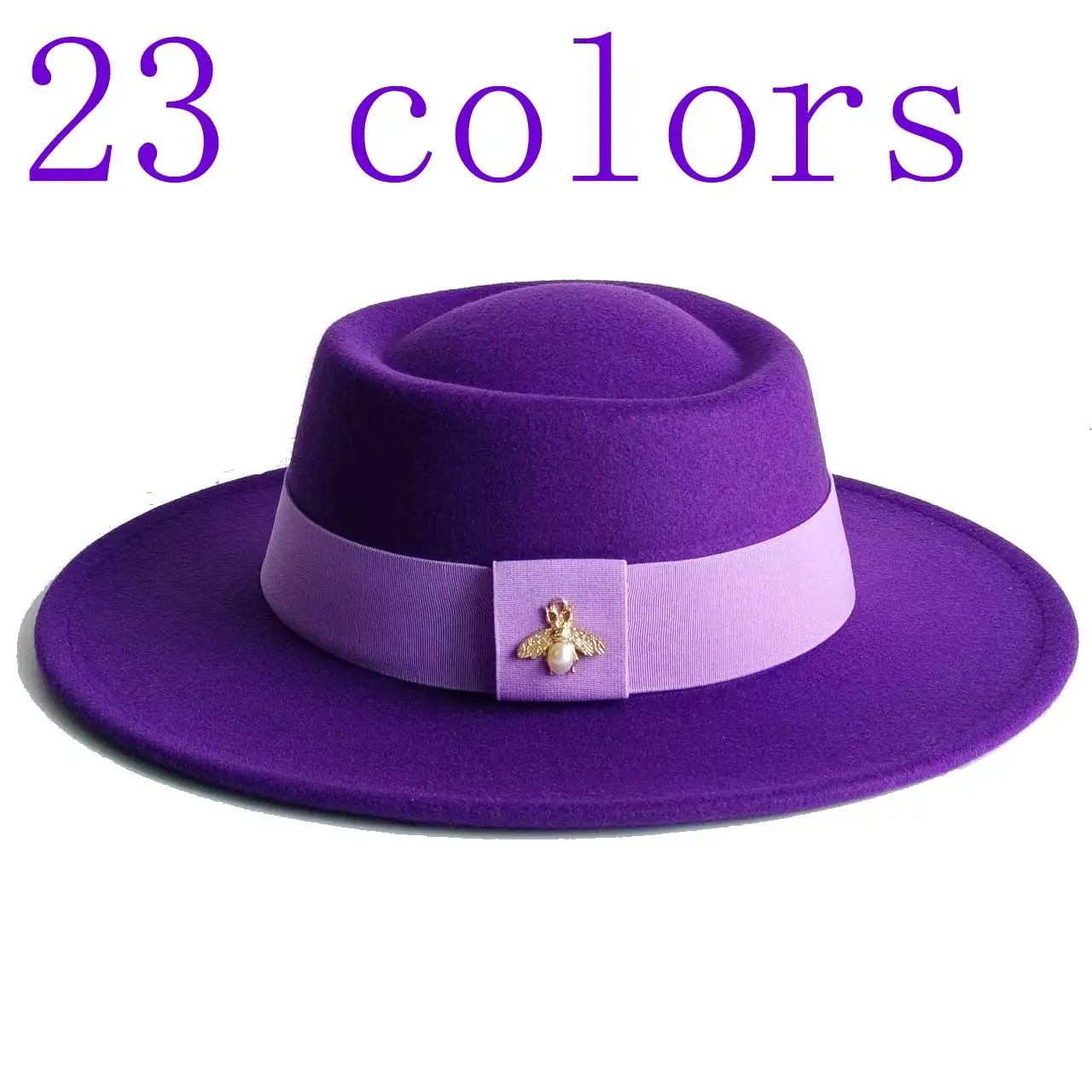 Sombrero Fedora de Fieltro, Elegante Estilo Francés, Sombreros de Fieltro para Otoño e Invierno, Accesorios con Letras, Sombrero de Ala Ancha para Mujer, Sombrero Fedora