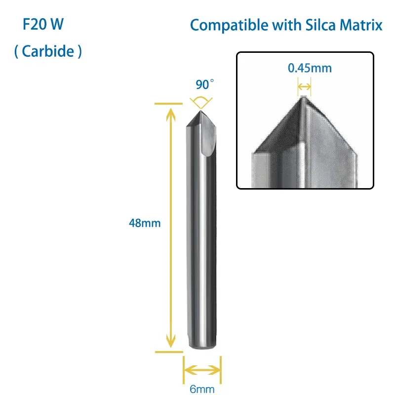 SILCA F20 Dimple Cutter T20 Tracer Point Compatible with Silca Matrix key machine Locksmith Tools Aftermarket