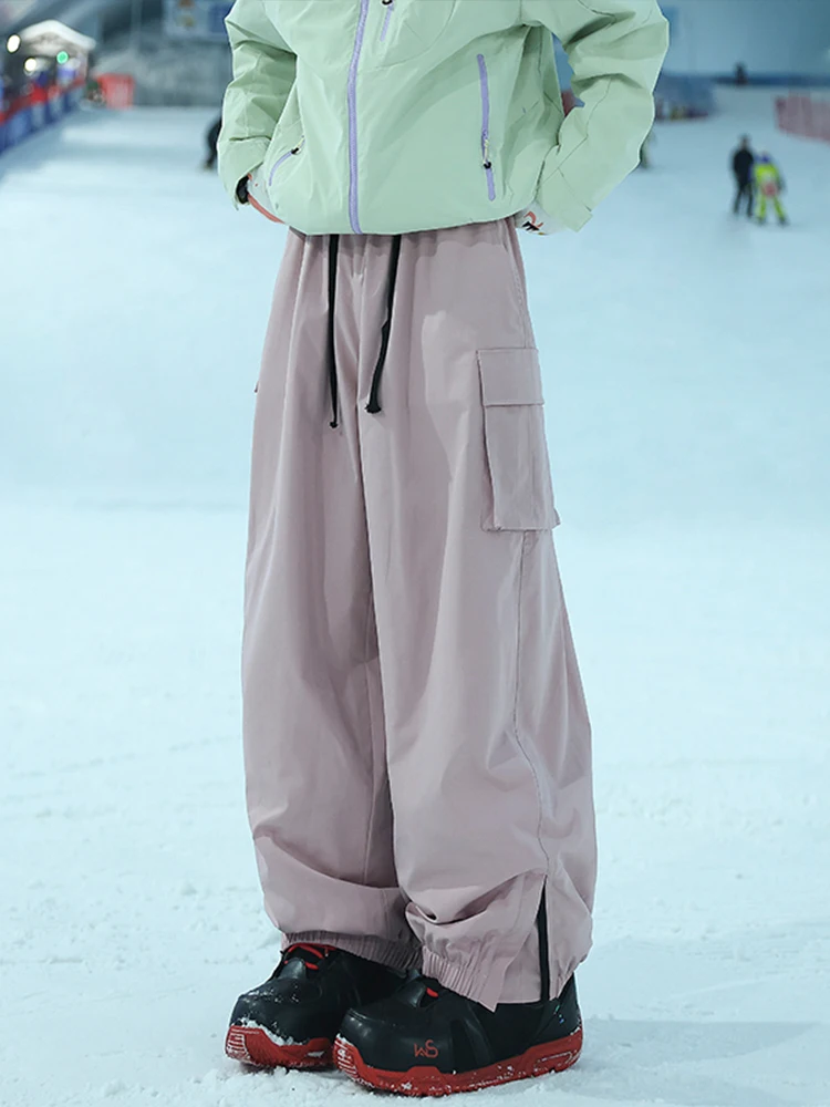 

Thiened Fce зимние брюки уличные ветрозащитные водонепроницаемые снегозащитные мужские повседневные брюки прямые брюки на молнии спецодежда