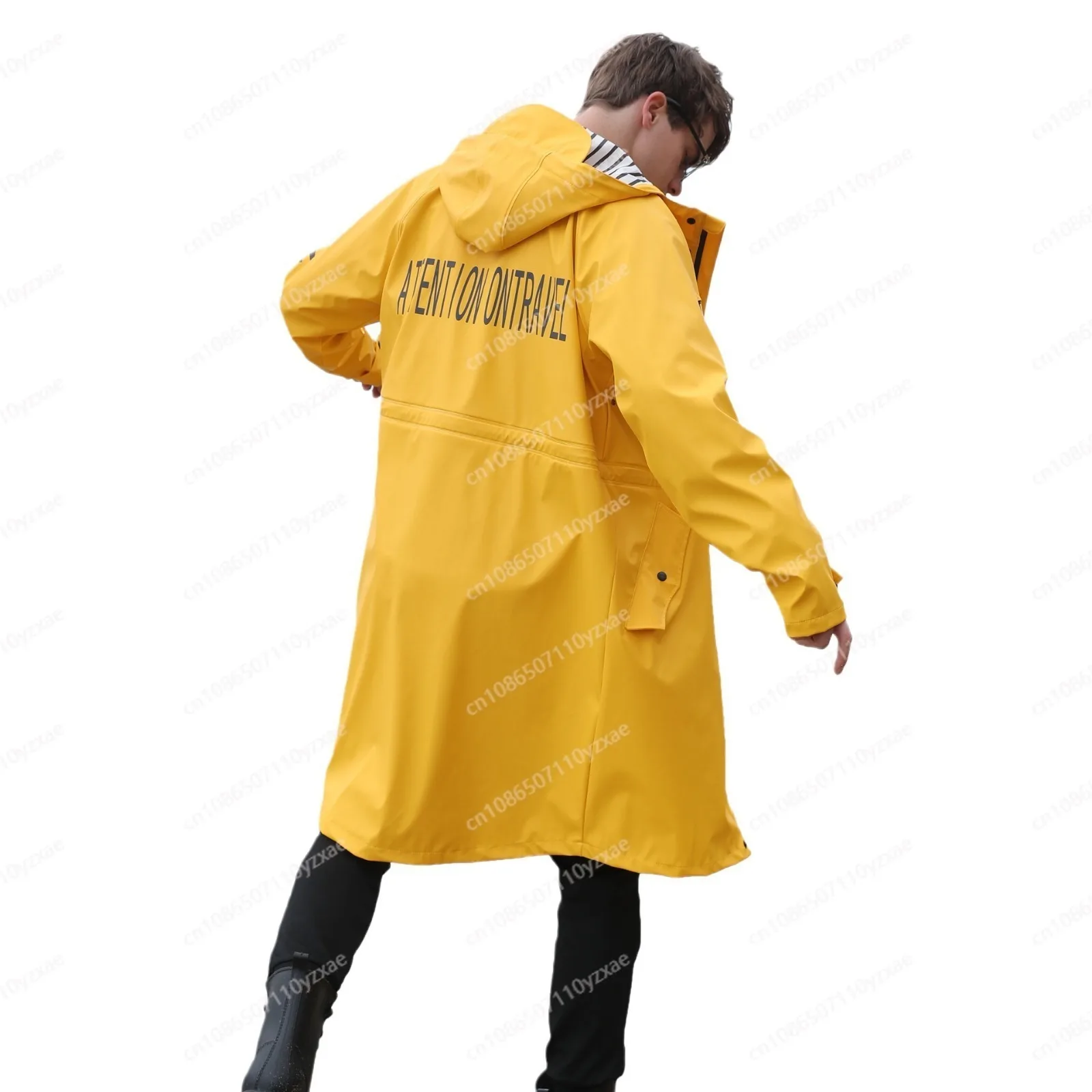 

Cross-border Raincoat Outdoor Long Full Body Adult Double-layer Rainstorm-proof PU Raincoat Men's and Women's Poncho