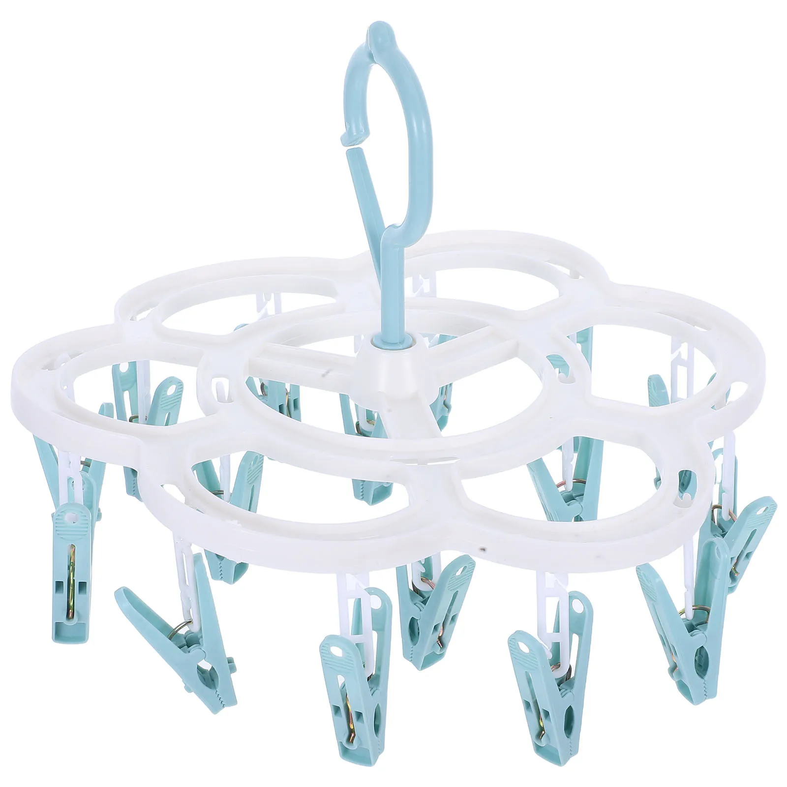 

1Pcs Plumeria Socks Drying Rack Degree Rotatable Windproof Household Clothes Hanger Underwear Bras Clip Clothes Rack