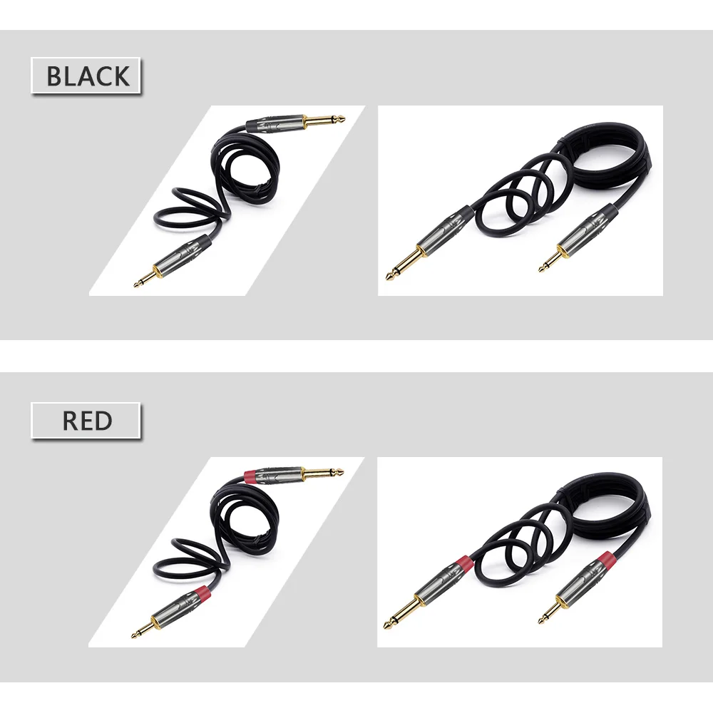 Jack 6.35mm to 3.5mm Audio Mono Extension Cable Male to Male For Amplifier Electric Mixer 0.5m 1m 1.5m 2m 3m 5m 8m 10m