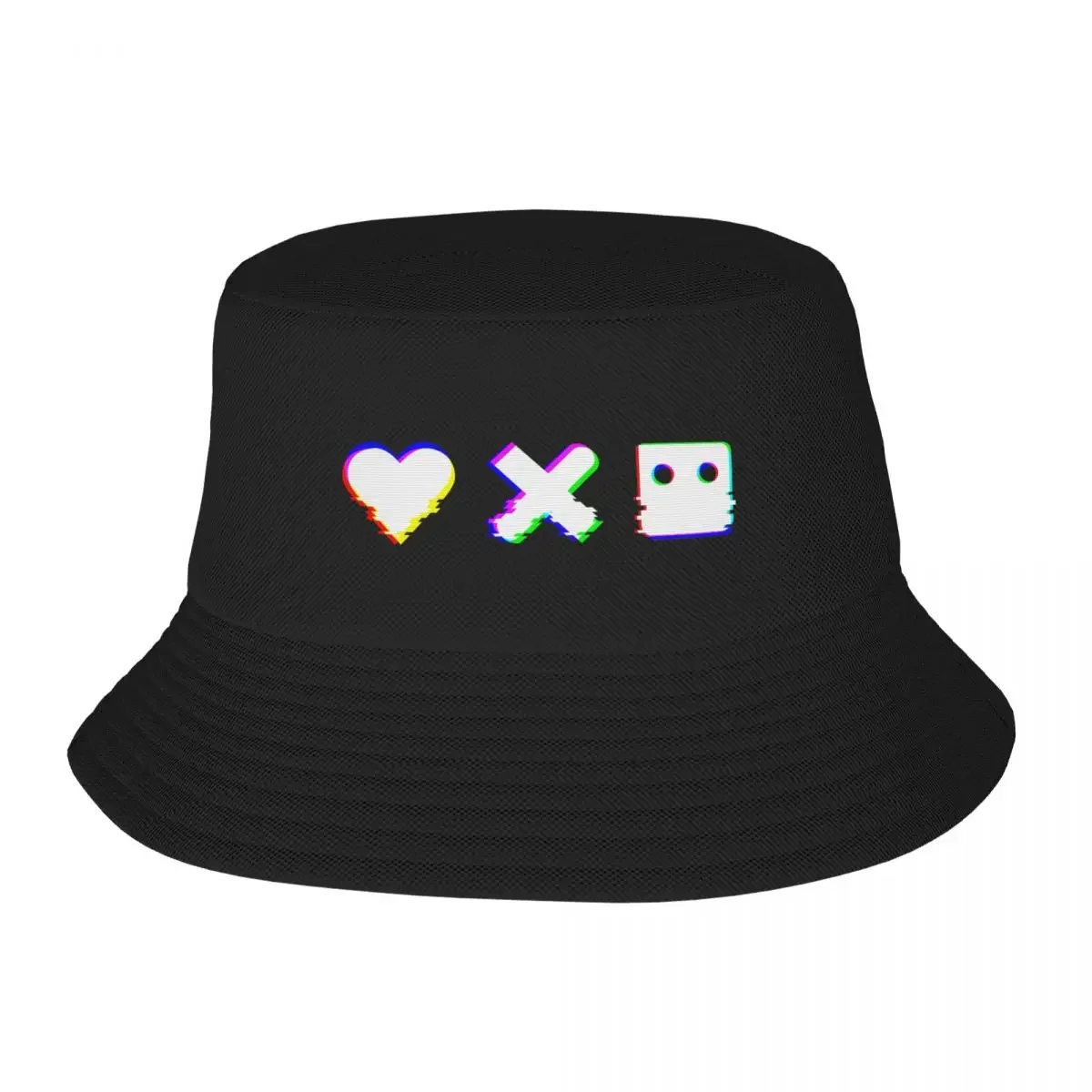 love death robots -Glitch Effect Bucket Hat Sunscreen foam party Hat Hat Baseball Cap Women Men's