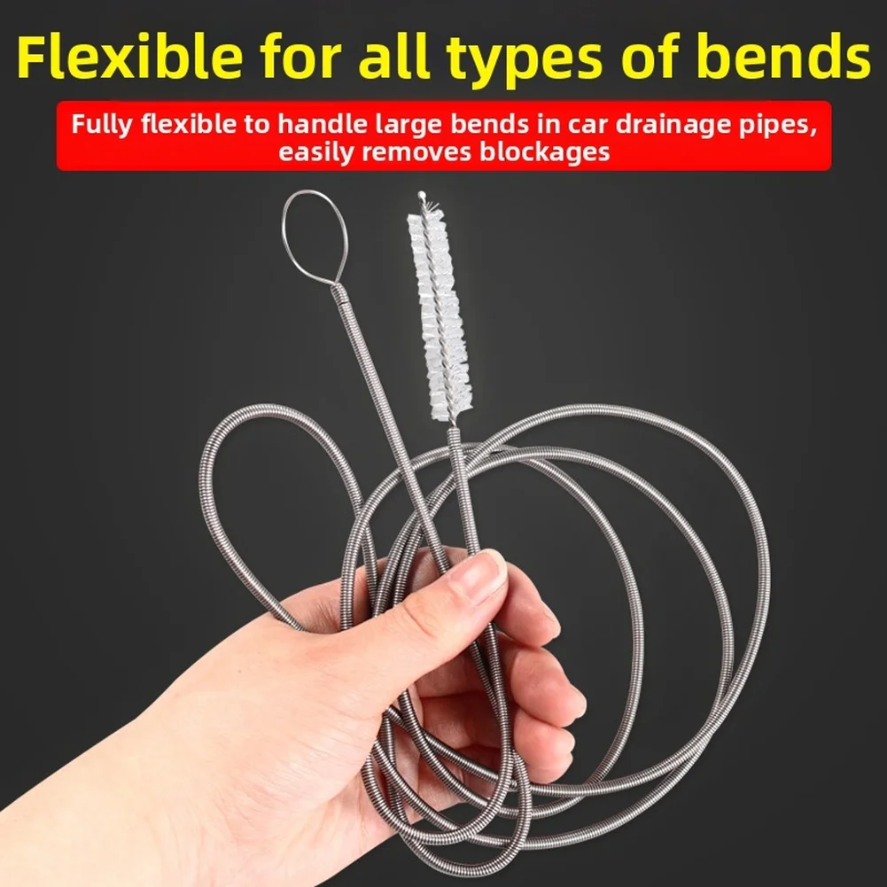 Auto Maintenance Silver Auto AC Maintenance Automotive Drainage System Cleaner 150cm Length Lightweight And Flexible