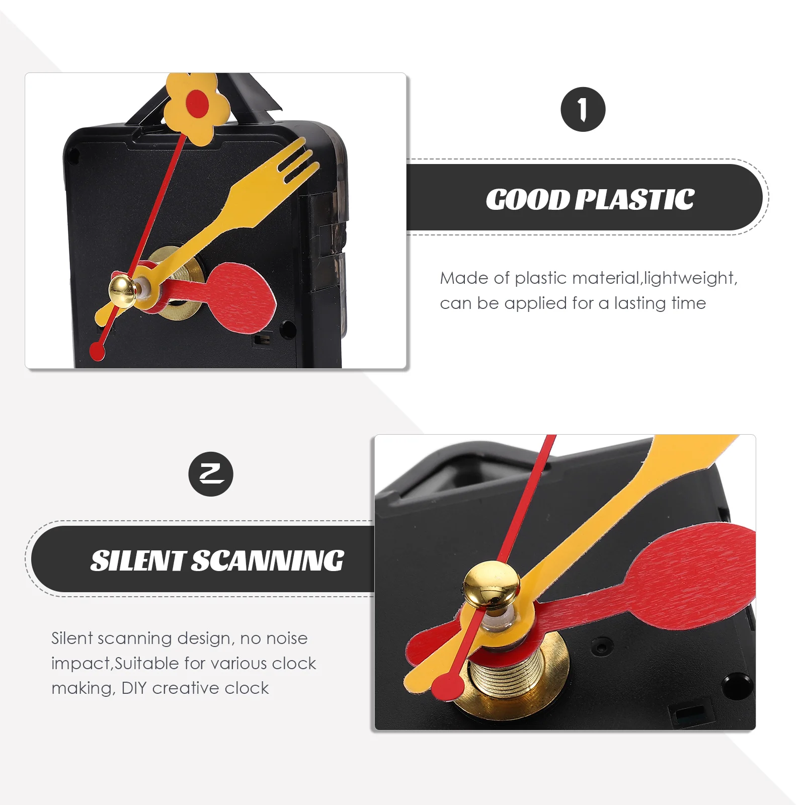 

1Set Replacement Clock Movement Quartz Mechanism Kit DIY Repair Set Sturdy Non Deforming Timepiece Core Component