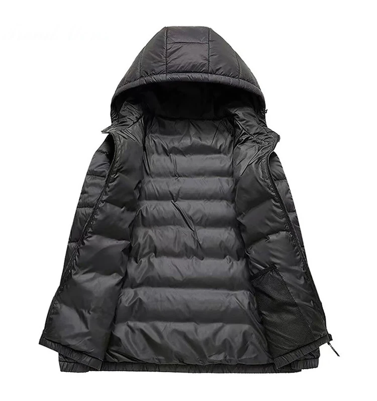 Men\'s Winter White Duck Down Light Down Jacket 2023 Fashion Couple Style Hooded Breathable Waterproof Cold-resistant Cotton Coat