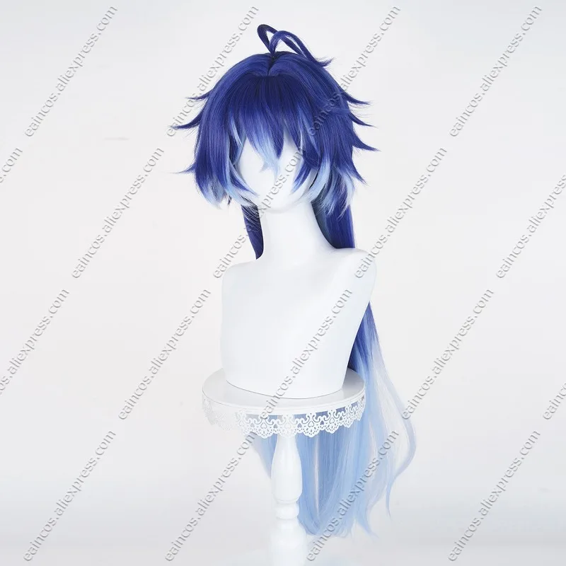 Peluca de Cosplay Flins de 85cm de largo, grueso, esponjoso, colores mezclados, pelo sintético resistente al calor para Halloween