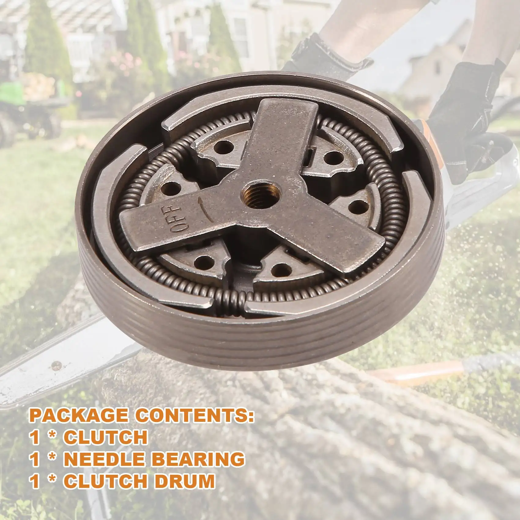 

【Flash-Deal!】3/8 Clutch Drum & Clutch & Needle Bearing Fit For Chinese Chainsaw 3800