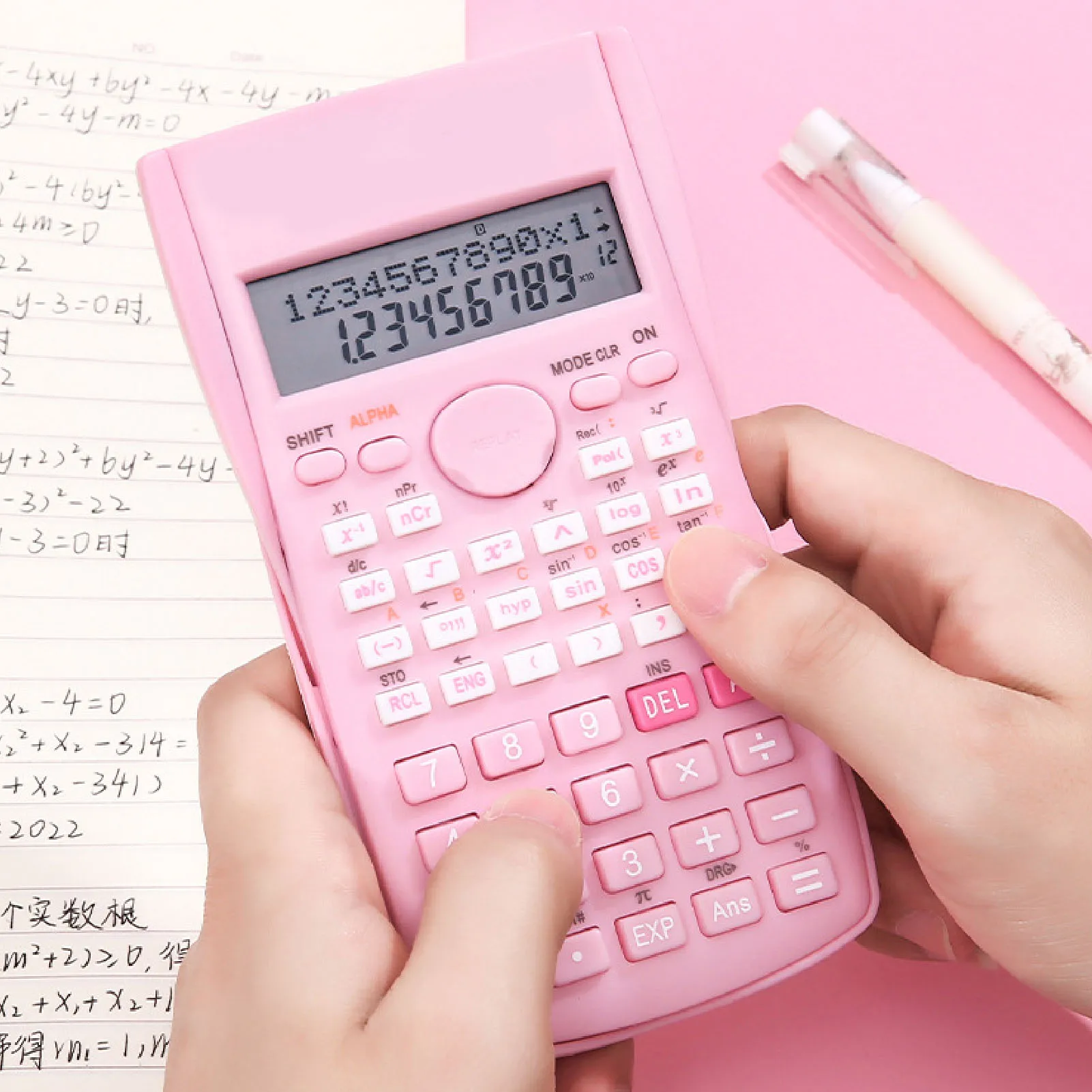 Scientific Calculator 12 Digit 240 Functions Multifunction Large Display Function Calculator with Sliding Hard Cover Calculators