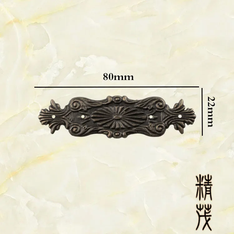 -917 Imitation Gold Alloy Flower Corner Sticker Wooden Box Wine Box Corner Decoration Corner Sticker