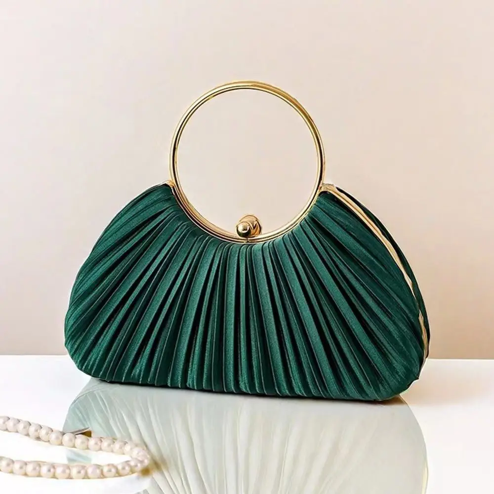 Luxury Multi Color Wrinkled Banquet Bag Handmade Wrinkle Evening Bags Circular Handbag Women Bolsa mujer Женская сумка Sac femme