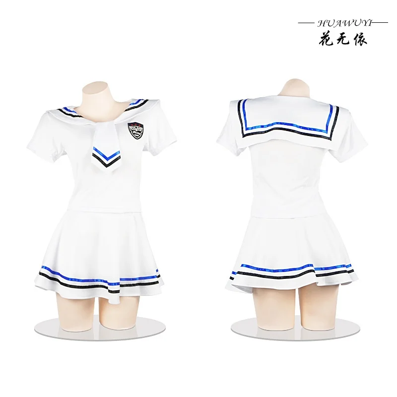 Japanese School Uniform Girl Jk Suit Sexy Spring and Autumn Red Tie White Three Basic Sailor Uniform Women Long Sleeve Suit