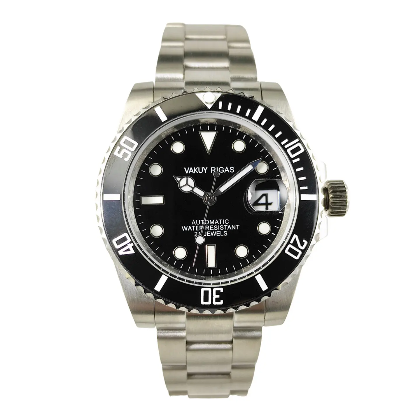 Фото Мужские автоматические механические часы Vakuy 40 мм с механизмом Miyota 8215, водонепроницаемые до 100 м, с сапфировым стеклом, светящиеся в темноте (BGW9), для дайвинга и делового стиля
