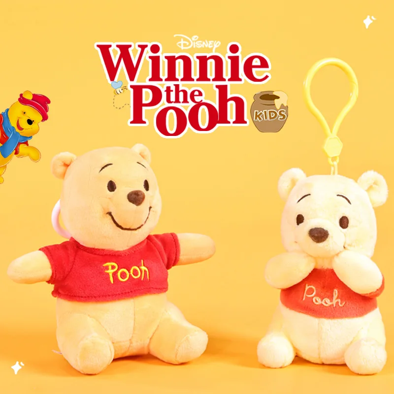 

Miniso genuine Disney Winnie the Pooh schoolbag pendant Pupu Bear plush bag keychain Winnie Bear plush pendant