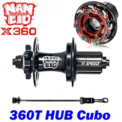 2025 NanLio X360 Bicycle Hubs 32 Holes 8 Pawls 360T Loud Noise Hub Sealed Lubricated Bearings Hub HG 8 9 10 11 12 Speed