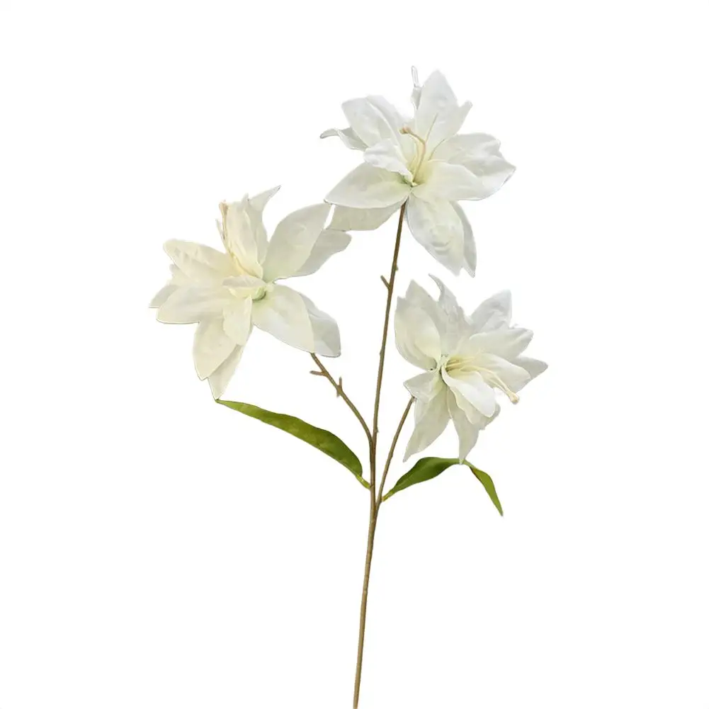 

3 Small Simulation Lilies Realistic Artificial Flower Decoration for Weddings Home Decor and Special Occasions