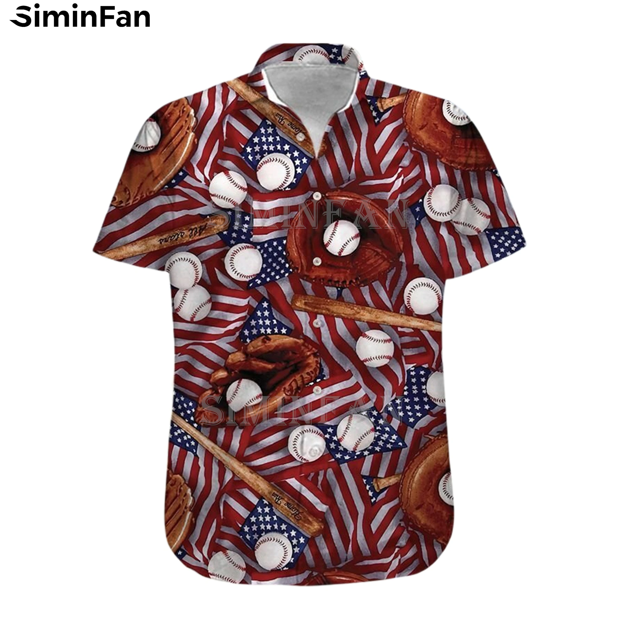 

AMERICA BASEBALL 3D Printed Mens Hawaiian Aloha Shirts Guayabera Luxury Camisa Holiday Summer Beach T-Shirt Short Sleeve Tee Top