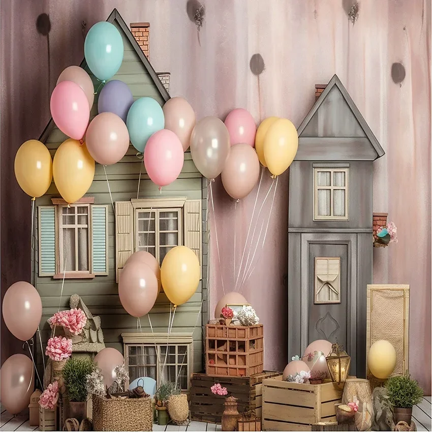 Mehofond Photography Background Spring Easter Egg Farm House Kids Birthday Party Cake Smash Portrait Decor Backdrop Photo Studio