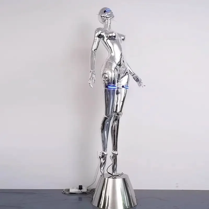 Large-scale ornament trend electroplating sculpture KTV bar technology wind floor decoration
