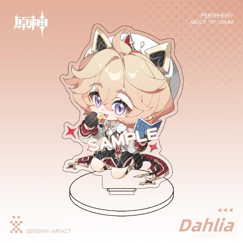 جديد جينشين تأثير شخصية الوقوف داليا سكيرك الكرتون أنيمي منضدية الاكريليك زخرفة لعبة لطيف شارة هدية