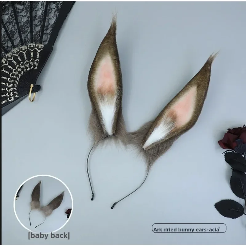 

Rabbit Hair Hoop Bunny Ear Headbands For Girls Headwear Realistic Decor