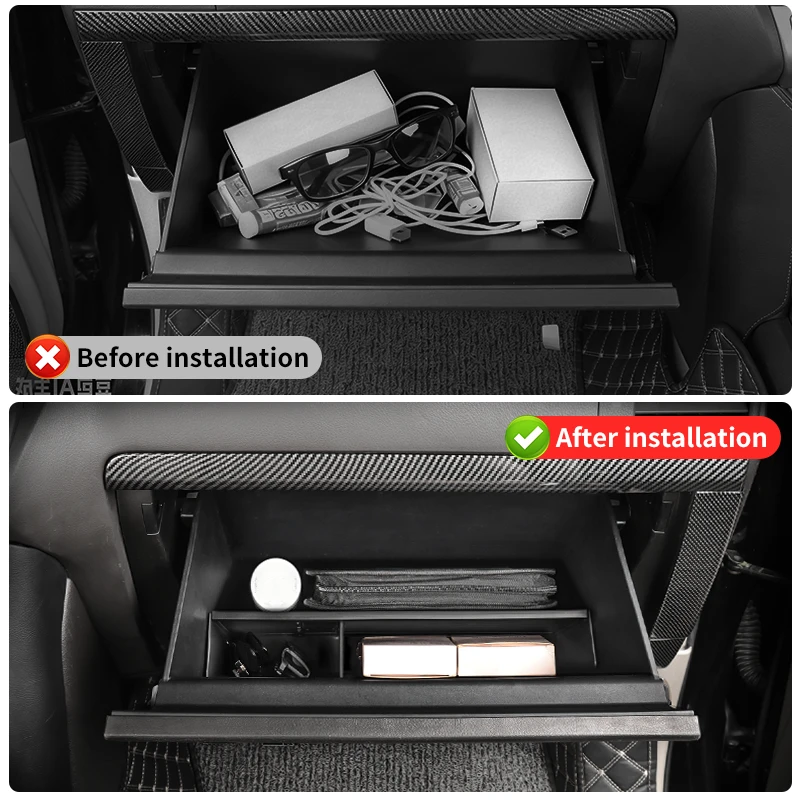 For Toyota Land Cruiser Prado 150 LC150 2010-2023 Glove Compartment Divider nti-Skid Storage Box Insert Interior Accessories